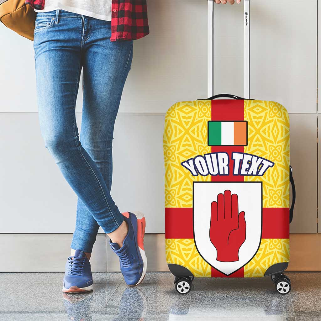 Personalized Ireland Ulster Luggage Cover Ulaidh Flag With Celtic Patern