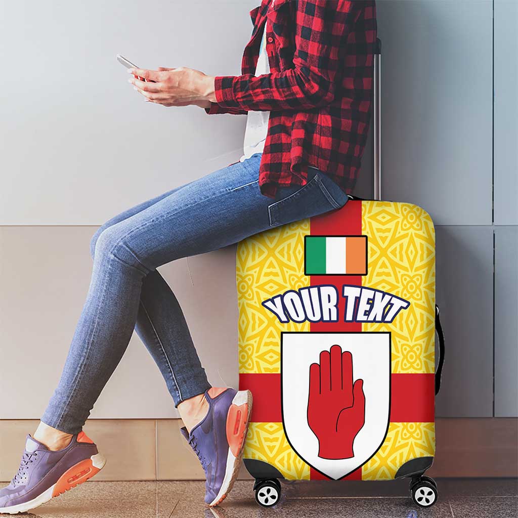 Personalized Ireland Ulster Luggage Cover Ulaidh Flag With Celtic Patern