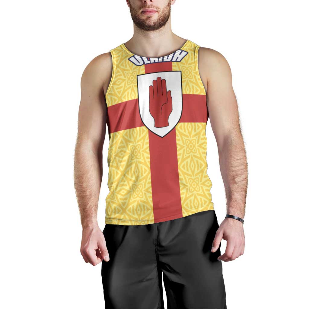 Personalized Ireland Ulster Men Tank Top Ulaidh Flag With Celtic Patern