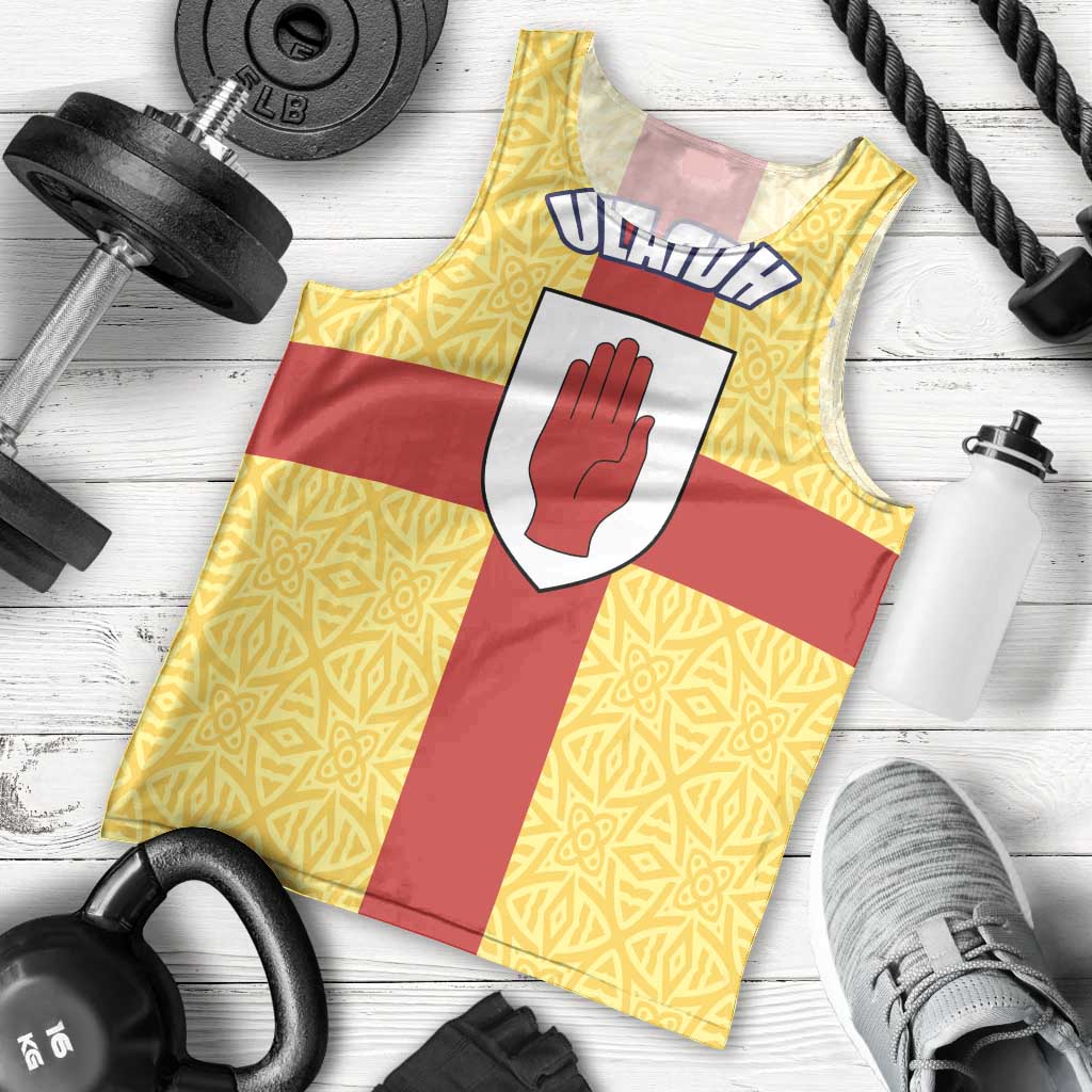 Personalized Ireland Ulster Men Tank Top Ulaidh Flag With Celtic Patern