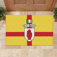 Personalized Ireland Ulster Rubber Doormat Ulaidh Flag With Celtic Patern