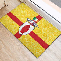 Personalized Ireland Ulster Rubber Doormat Ulaidh Flag With Celtic Patern