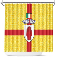Personalized Ireland Ulster Shower Curtain Ulaidh Flag With Celtic Patern