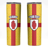 Personalized Ireland Ulster Skinny Tumbler Ulaidh Flag With Celtic Patern