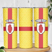 Personalized Ireland Ulster Skinny Tumbler Ulaidh Flag With Celtic Patern