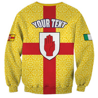 Personalized Ireland Ulster Sweatshirt Ulaidh Flag With Celtic Patern