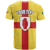 Personalized Ireland Ulster T Shirt Ulaidh Flag With Celtic Patern