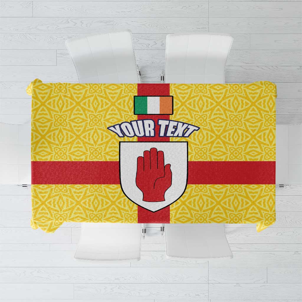 Personalized Ireland Ulster Tablecloth Ulaidh Flag With Celtic Patern