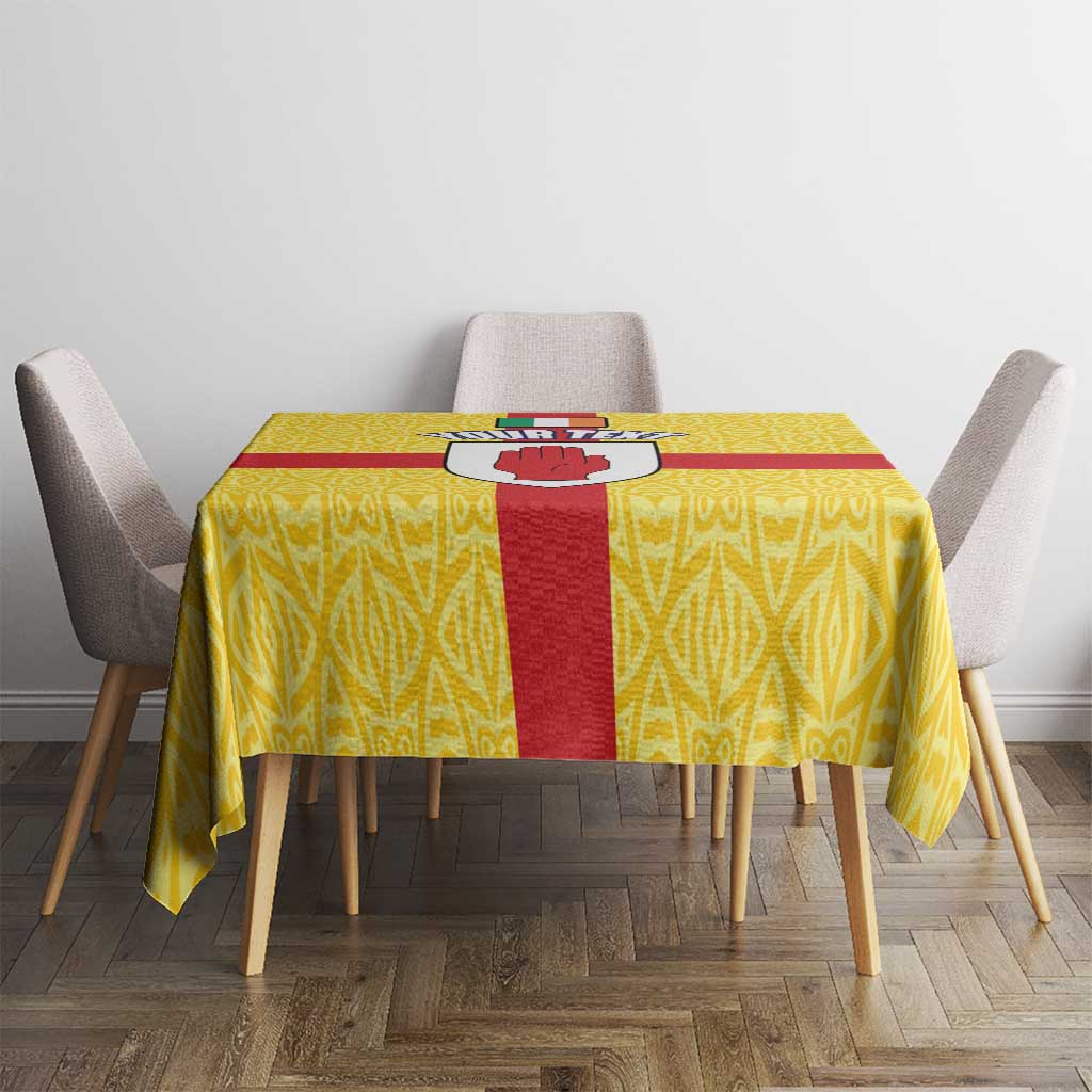 Personalized Ireland Ulster Tablecloth Ulaidh Flag With Celtic Patern
