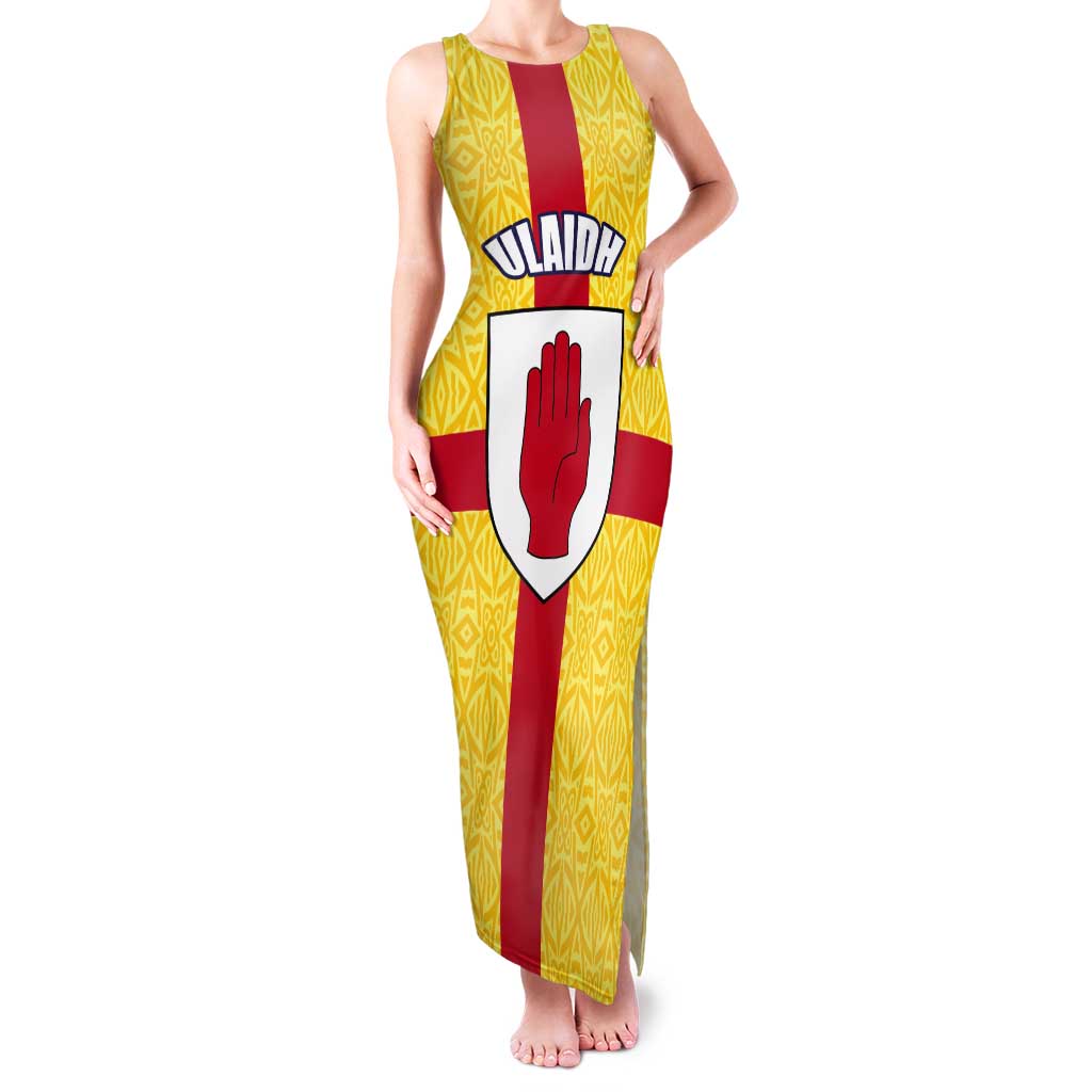 Personalized Ireland Ulster Tank Maxi Dress Ulaidh Flag With Celtic Patern