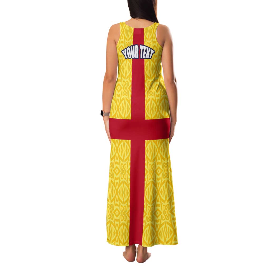 Personalized Ireland Ulster Tank Maxi Dress Ulaidh Flag With Celtic Patern