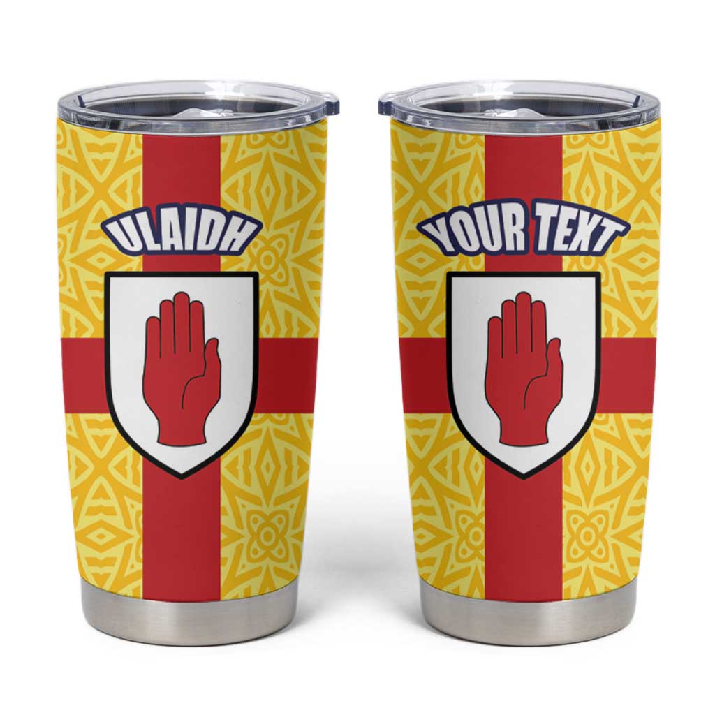 Personalized Ireland Ulster Tumbler Cup Ulaidh Flag With Celtic Patern