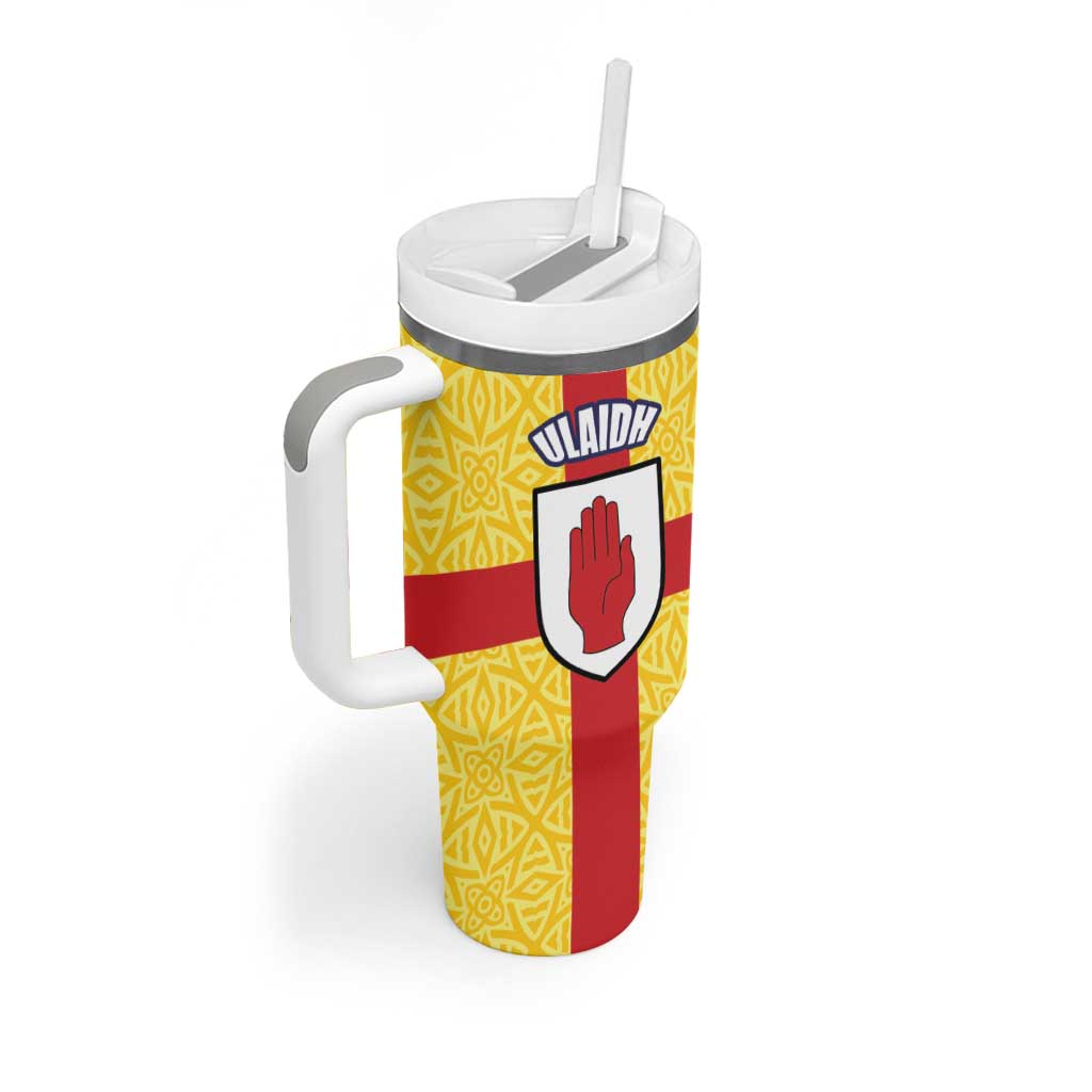 Personalized Ireland Ulster Tumbler With Handle Ulaidh Flag With Celtic Patern