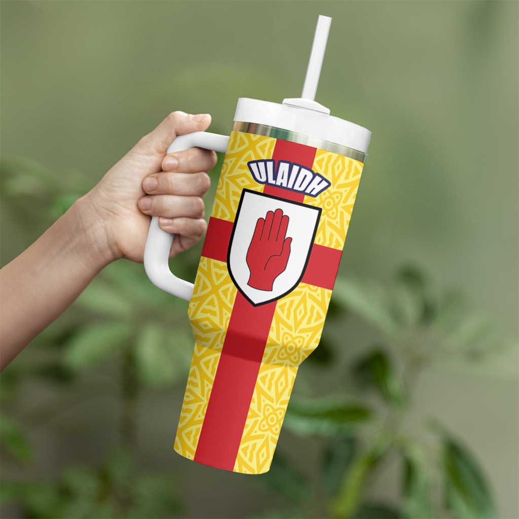 Personalized Ireland Ulster Tumbler With Handle Ulaidh Flag With Celtic Patern