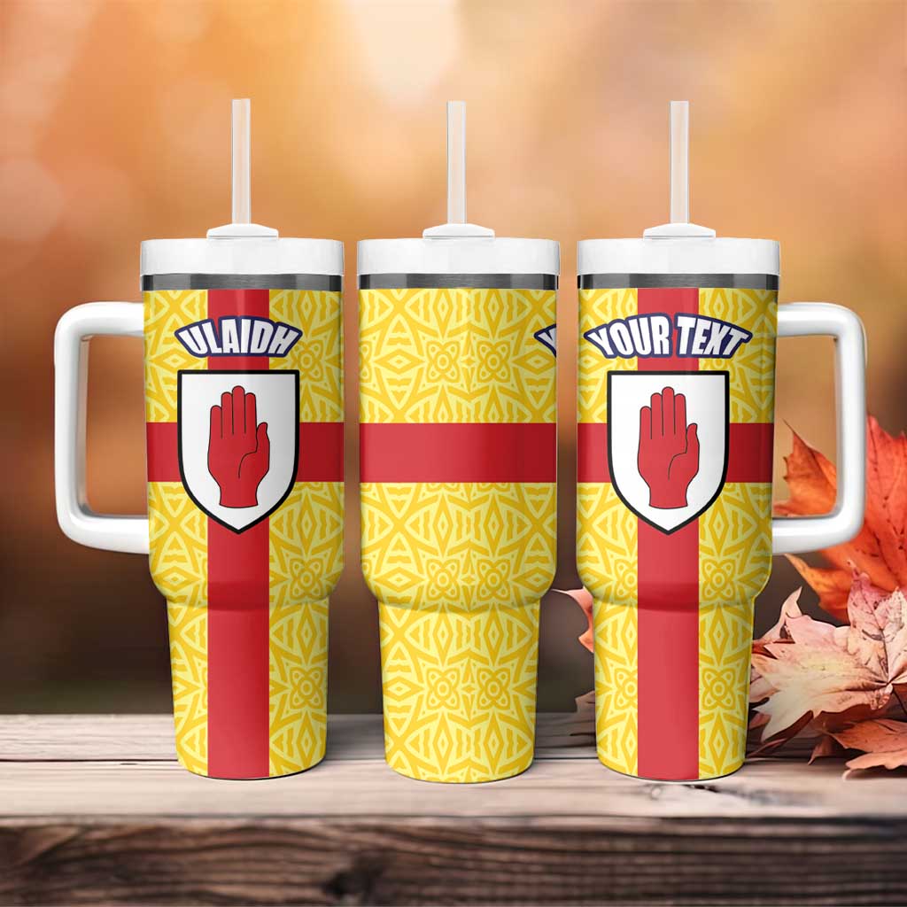 Personalized Ireland Ulster Tumbler With Handle Ulaidh Flag With Celtic Patern