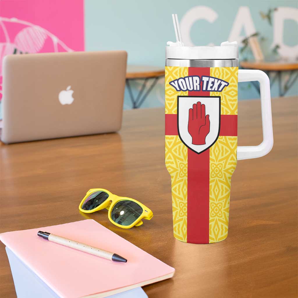 Personalized Ireland Ulster Tumbler With Handle Ulaidh Flag With Celtic Patern