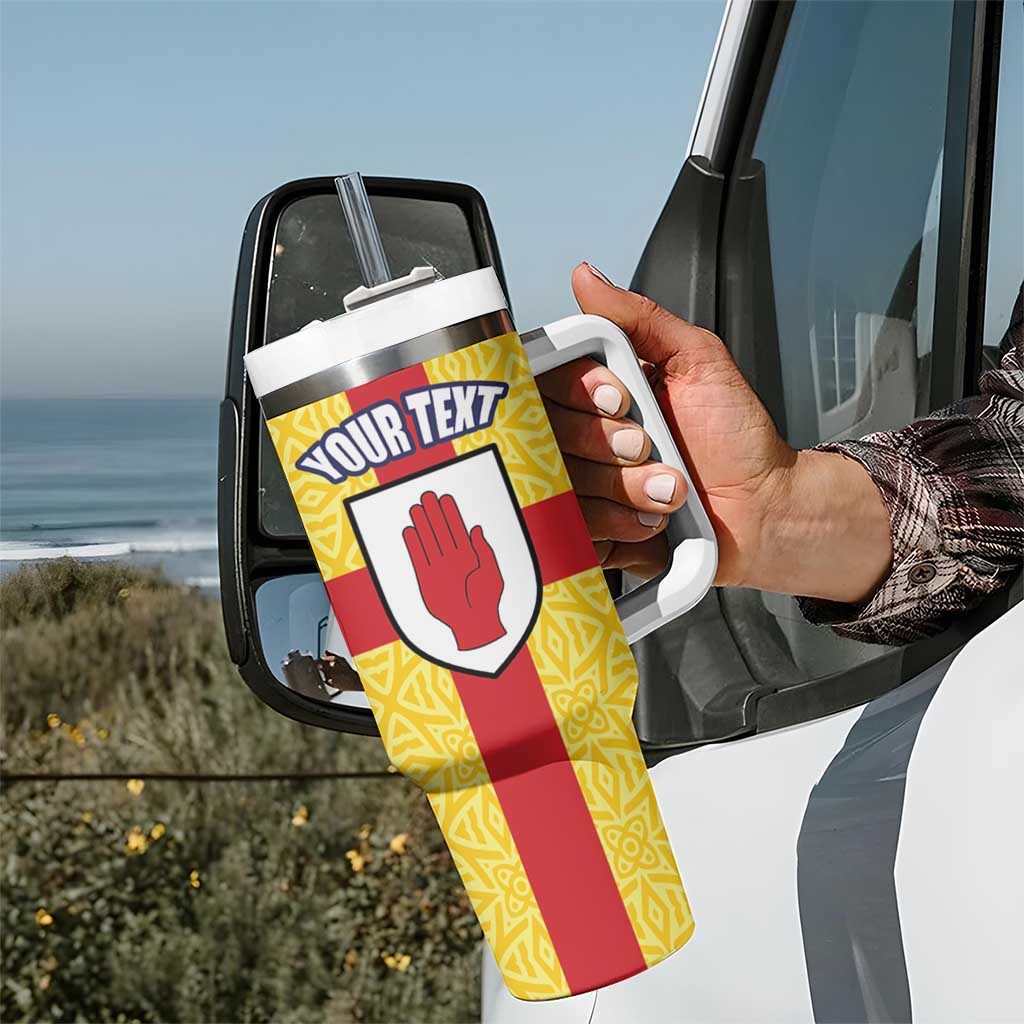 Personalized Ireland Ulster Tumbler With Handle Ulaidh Flag With Celtic Patern