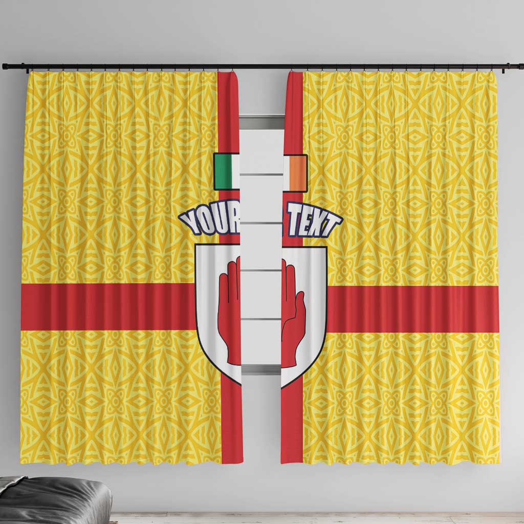 Personalized Ireland Ulster Window Curtain Ulaidh Flag With Celtic Patern
