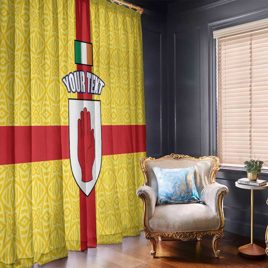Personalized Ireland Ulster Window Curtain Ulaidh Flag With Celtic Patern