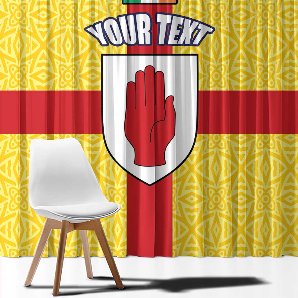 Personalized Ireland Ulster Window Curtain Ulaidh Flag With Celtic Patern
