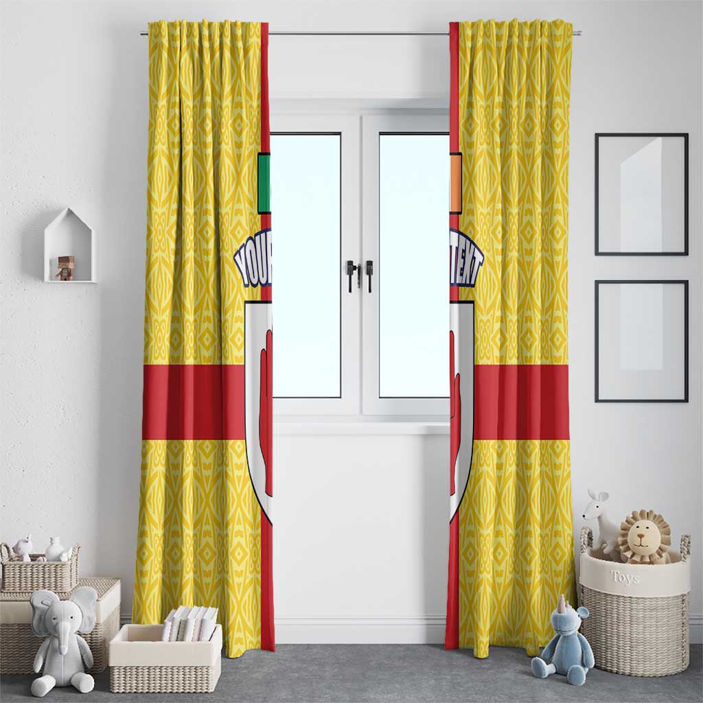 Personalized Ireland Ulster Window Curtain Ulaidh Flag With Celtic Patern