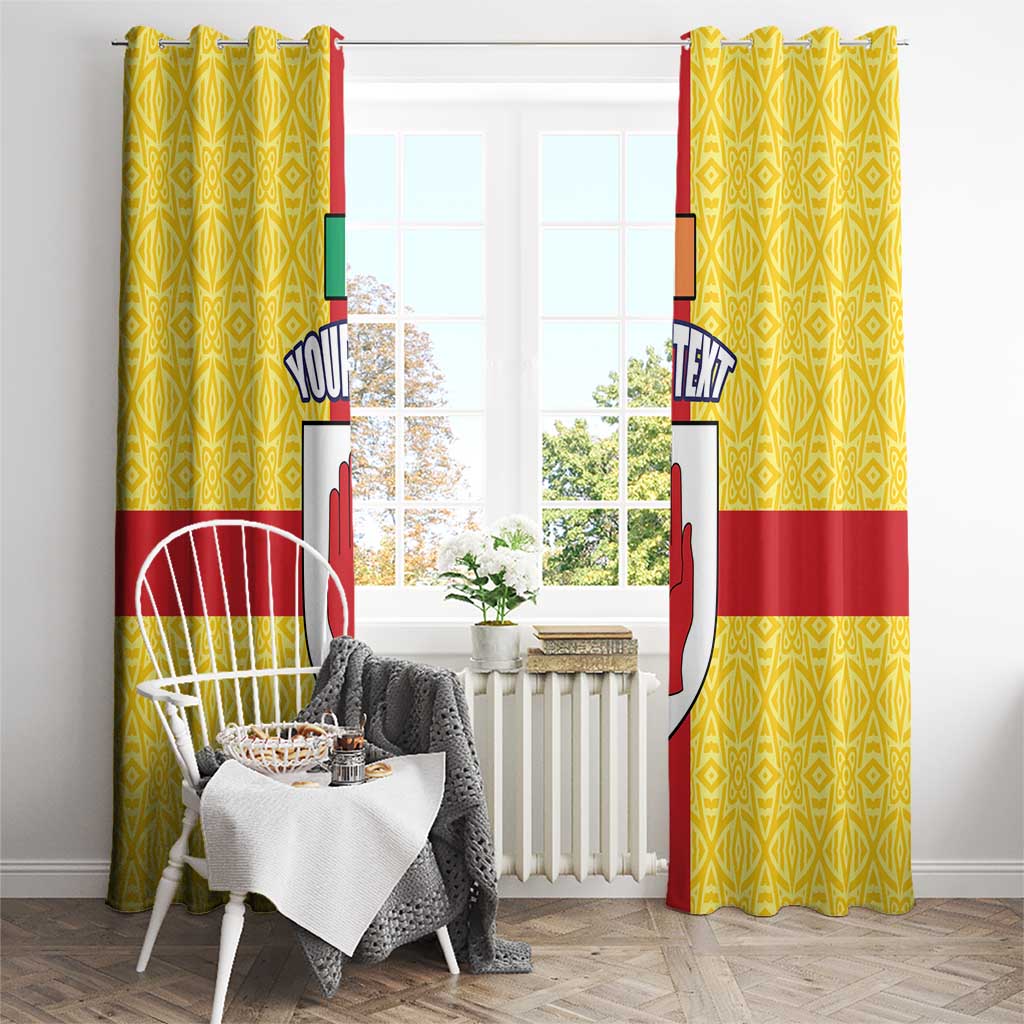 Personalized Ireland Ulster Window Curtain Ulaidh Flag With Celtic Patern