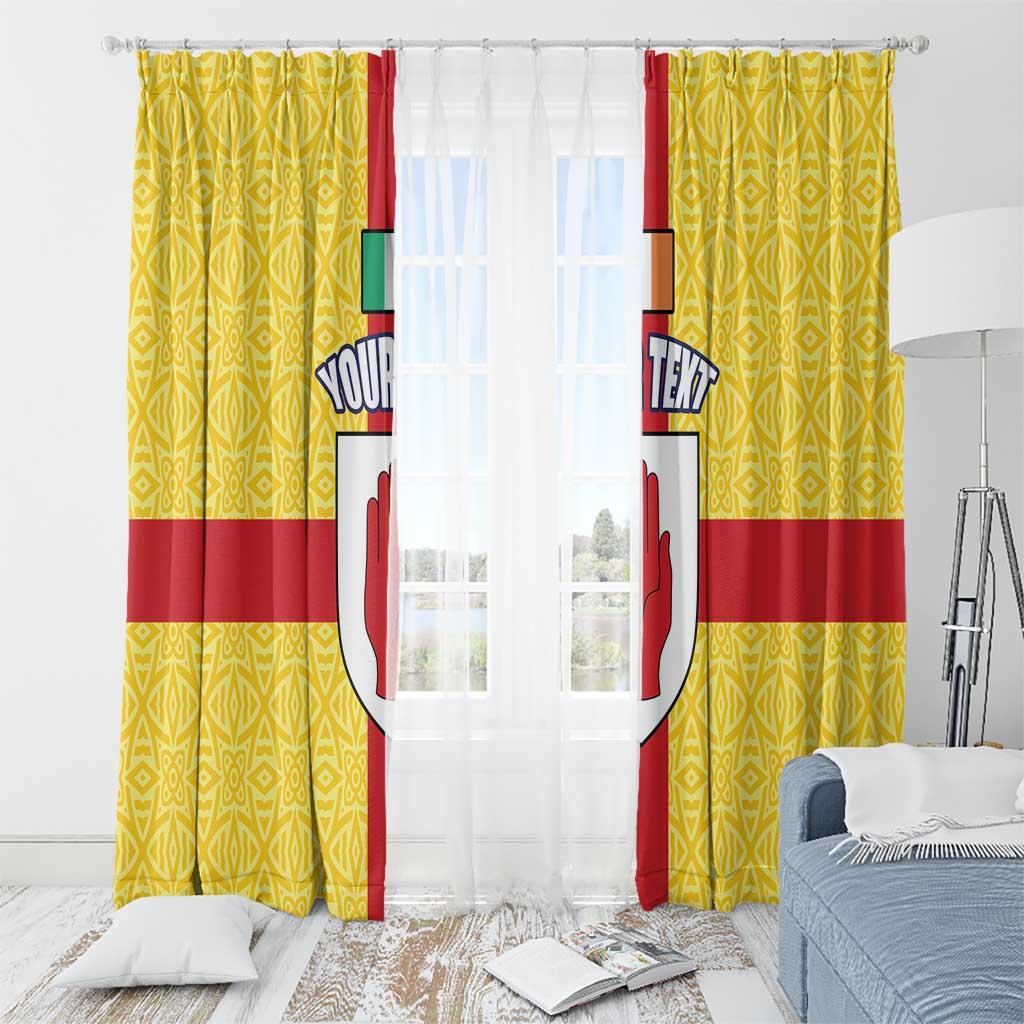 Personalized Ireland Ulster Window Curtain Ulaidh Flag With Celtic Patern