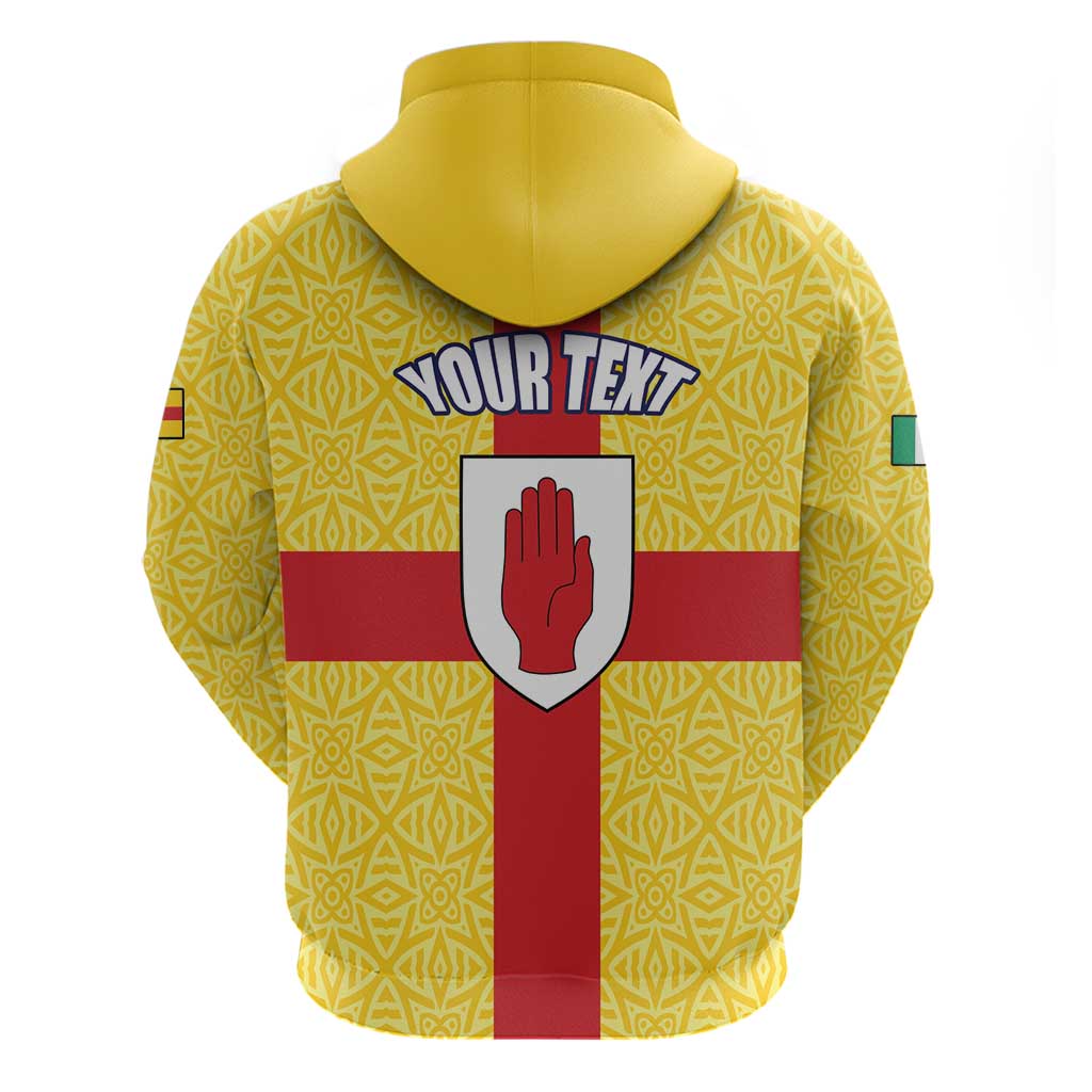 Personalized Ireland Ulster Zip Hoodie Ulaidh Flag With Celtic Patern