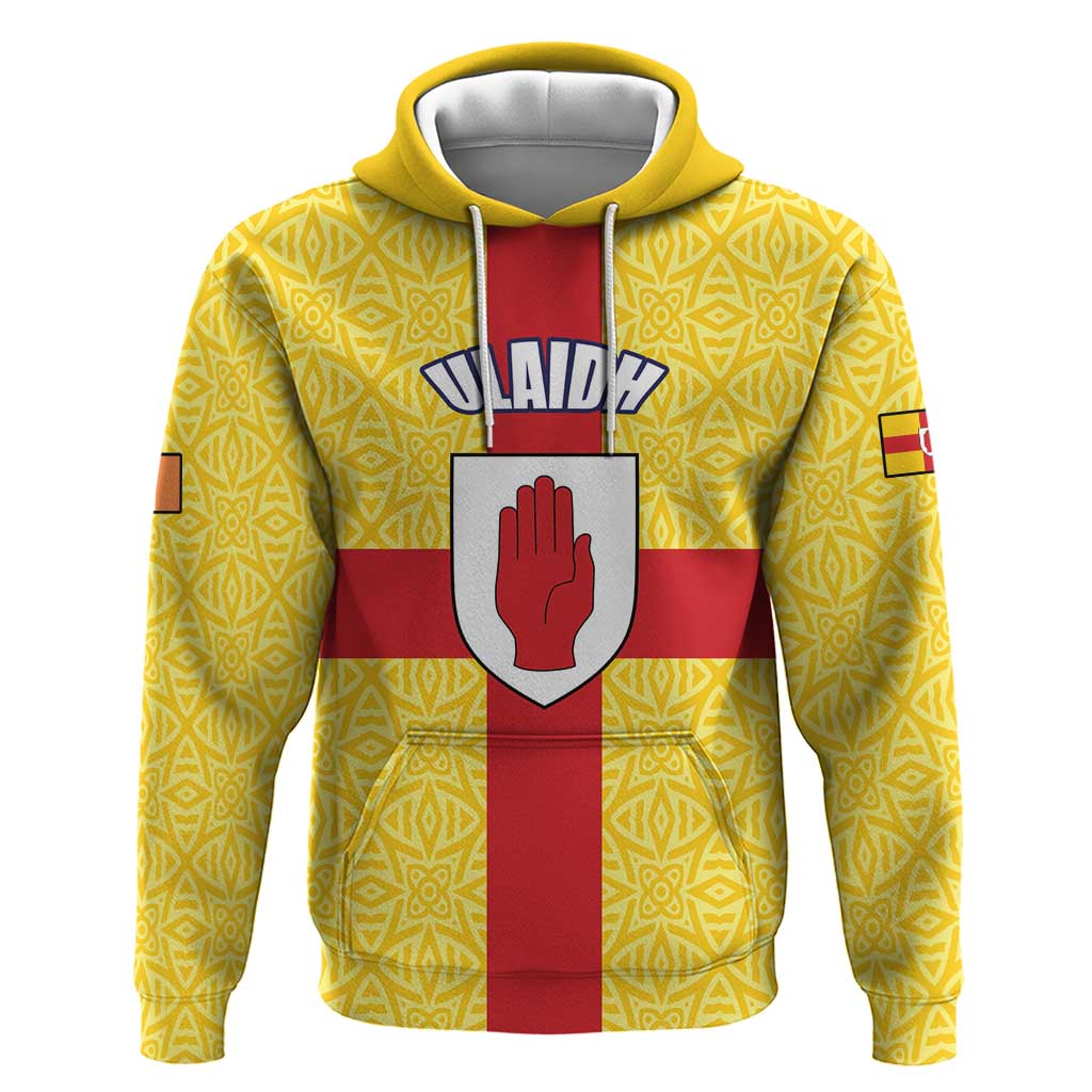 Personalized Ireland Ulster Zip Hoodie Ulaidh Flag With Celtic Patern