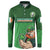 Custom Ireland Rugby with Celtic Pattern Button Sweatshirt Shamrock Go Champions
