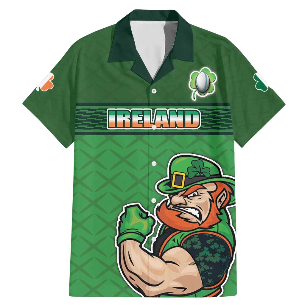 Custom Ireland Rugby with Celtic Pattern Family Matching Mermaid Dress and Hawaiian Shirt Shamrock Go Champions