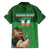 Custom Ireland Rugby with Celtic Pattern Family Matching Off The Shoulder Long Sleeve Dress and Hawaiian Shirt Shamrock Go Champions
