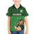 Custom Ireland Rugby with Celtic Pattern Family Matching Off The Shoulder Long Sleeve Dress and Hawaiian Shirt Shamrock Go Champions