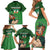 Custom Ireland Rugby with Celtic Pattern Family Matching Short Sleeve Bodycon Dress and Hawaiian Shirt Shamrock Go Champions