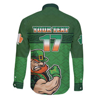 Custom Ireland Rugby with Celtic Pattern Family Matching Short Sleeve Bodycon Dress and Hawaiian Shirt Shamrock Go Champions