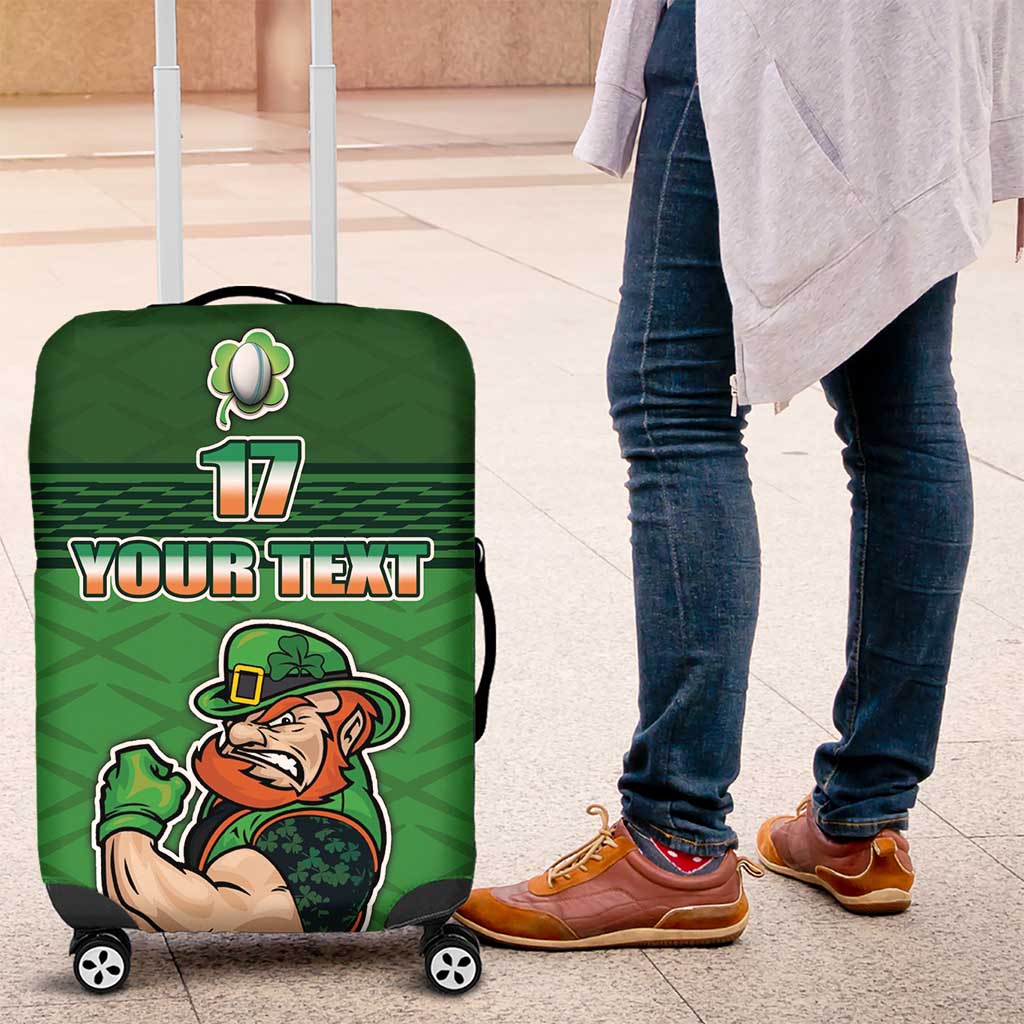 Custom Ireland Rugby with Celtic Pattern Luggage Cover Shamrock Go Champions