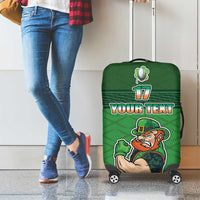 Custom Ireland Rugby with Celtic Pattern Luggage Cover Shamrock Go Champions