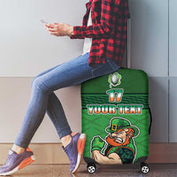 Custom Ireland Rugby with Celtic Pattern Luggage Cover Shamrock Go Champions