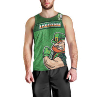 Custom Ireland Rugby with Celtic Pattern Men Tank Top Shamrock Go Champions