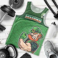 Custom Ireland Rugby with Celtic Pattern Men Tank Top Shamrock Go Champions
