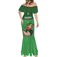 Custom Ireland Rugby with Celtic Pattern Mermaid Dress Shamrock Go Champions