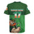Custom Ireland Rugby with Celtic Pattern Rugby Jersey Shamrock Go Champions