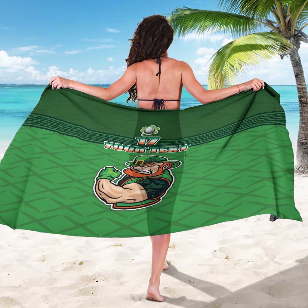 Custom Ireland Rugby with Celtic Pattern Sarong Shamrock Go Champions