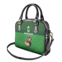 Custom Ireland Rugby with Celtic Pattern Shoulder Handbag Shamrock Go Champions