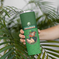 Custom Ireland Rugby with Celtic Pattern Skinny Tumbler Shamrock Go Champions