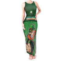 Custom Ireland Rugby with Celtic Pattern Tank Maxi Dress Shamrock Go Champions