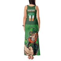Custom Ireland Rugby with Celtic Pattern Tank Maxi Dress Shamrock Go Champions