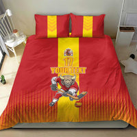 Custom Spain Field Hockey Bedding Set Sporty Style with Bull Mascot
