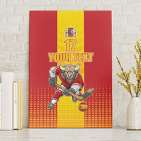 Custom Spain Field Hockey Canvas Wall Art Sporty Style with Bull Mascot