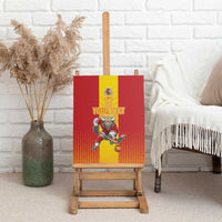 Custom Spain Field Hockey Canvas Wall Art Sporty Style with Bull Mascot